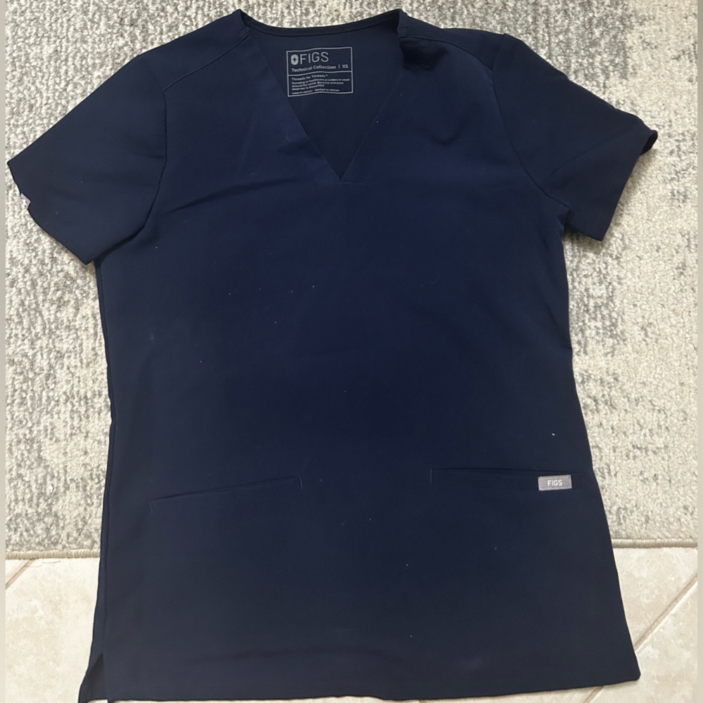 Figs Scrubs Top navy XS